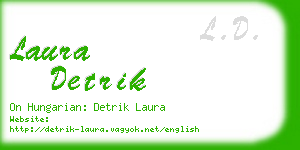 laura detrik business card